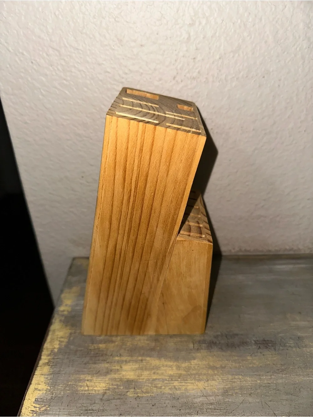 Cheer Collection Wooden Block For Knives-Knifes NOT Included